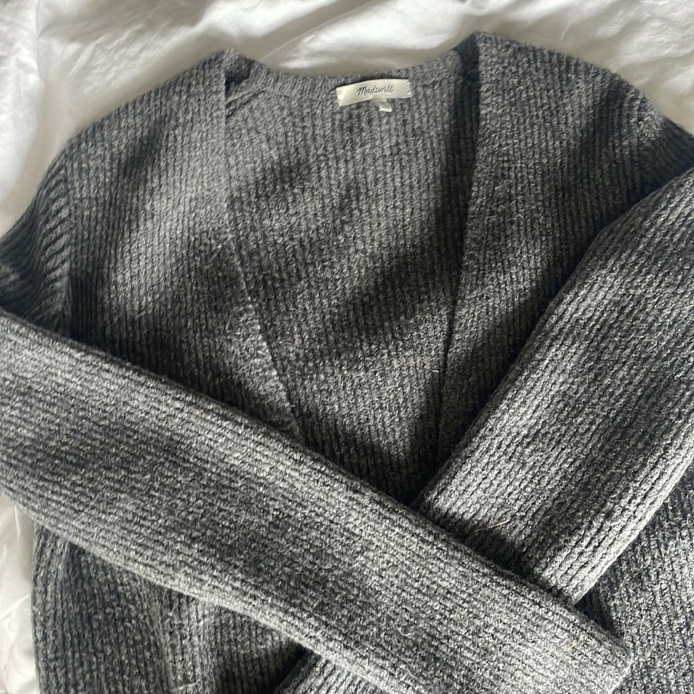 Long grey Madewell sweater